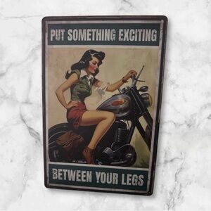 Vintage Motorcycle Metal Sign NIP